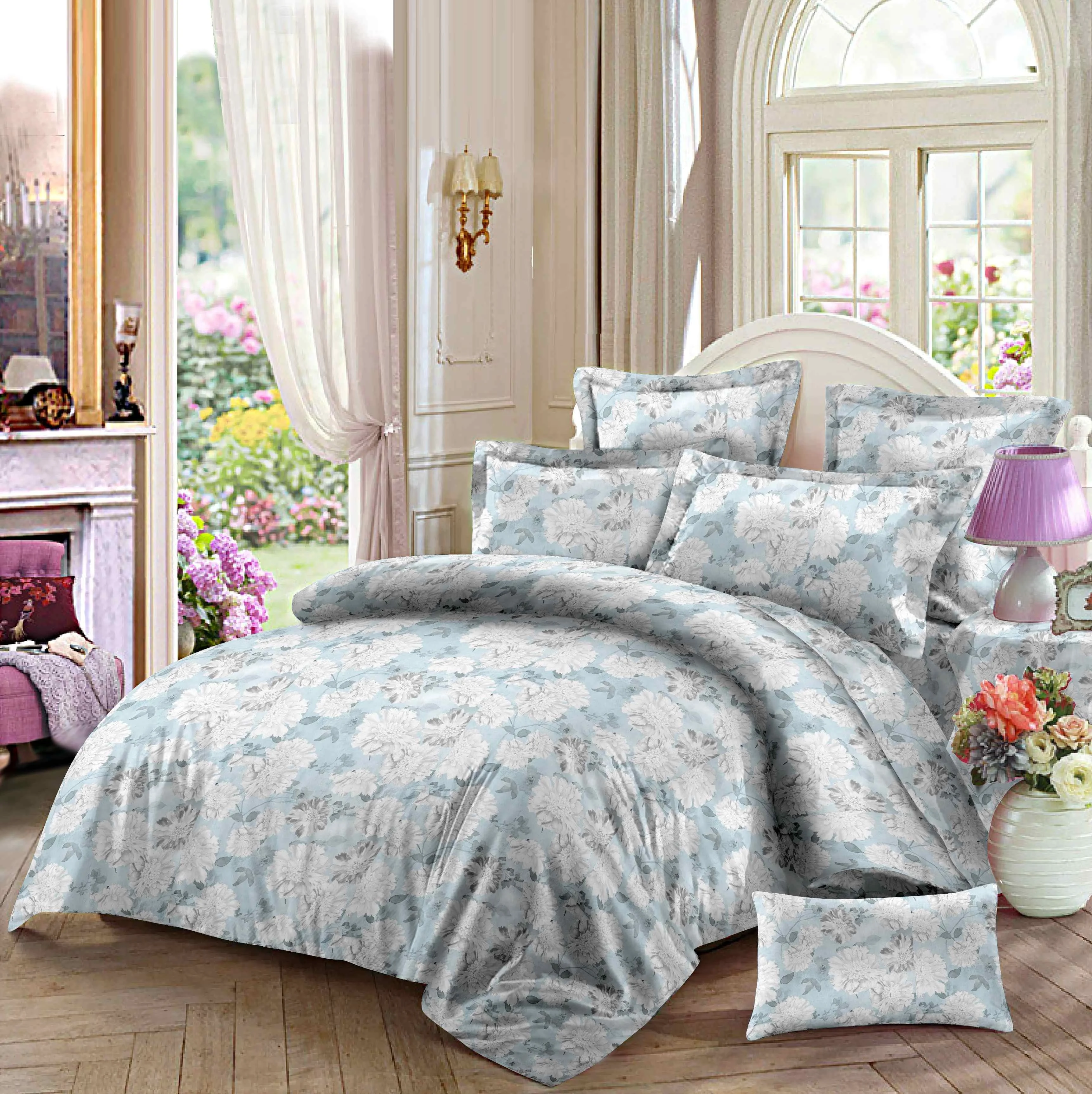 100 polyester microfiber fabric disperse pigment printed fabric new design for hotel home bed sheet for bed sheet set