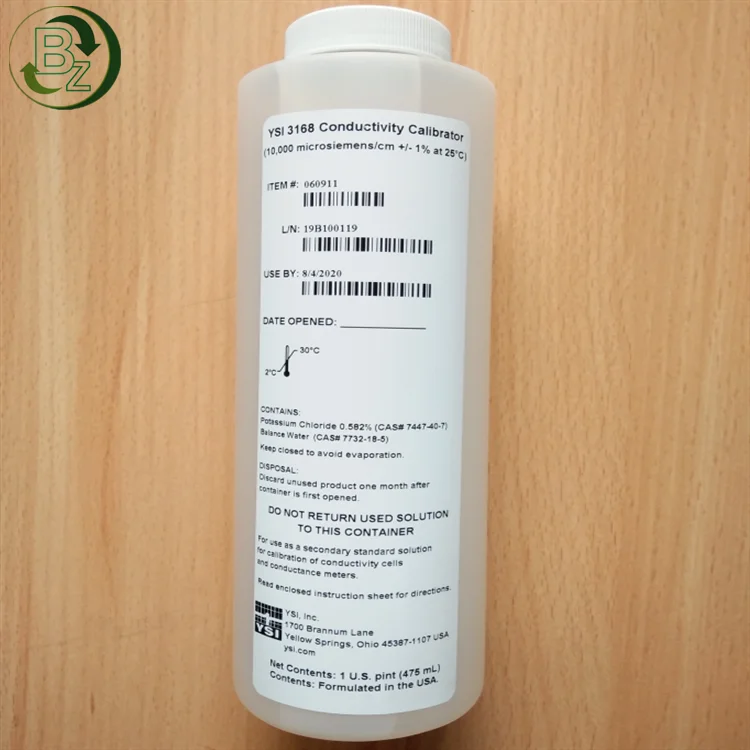 YSI 3167 3168 3169 Conductivity Calibrator 1000us/cm 10000us/cm 50000us/cm 060907 060911 060660
