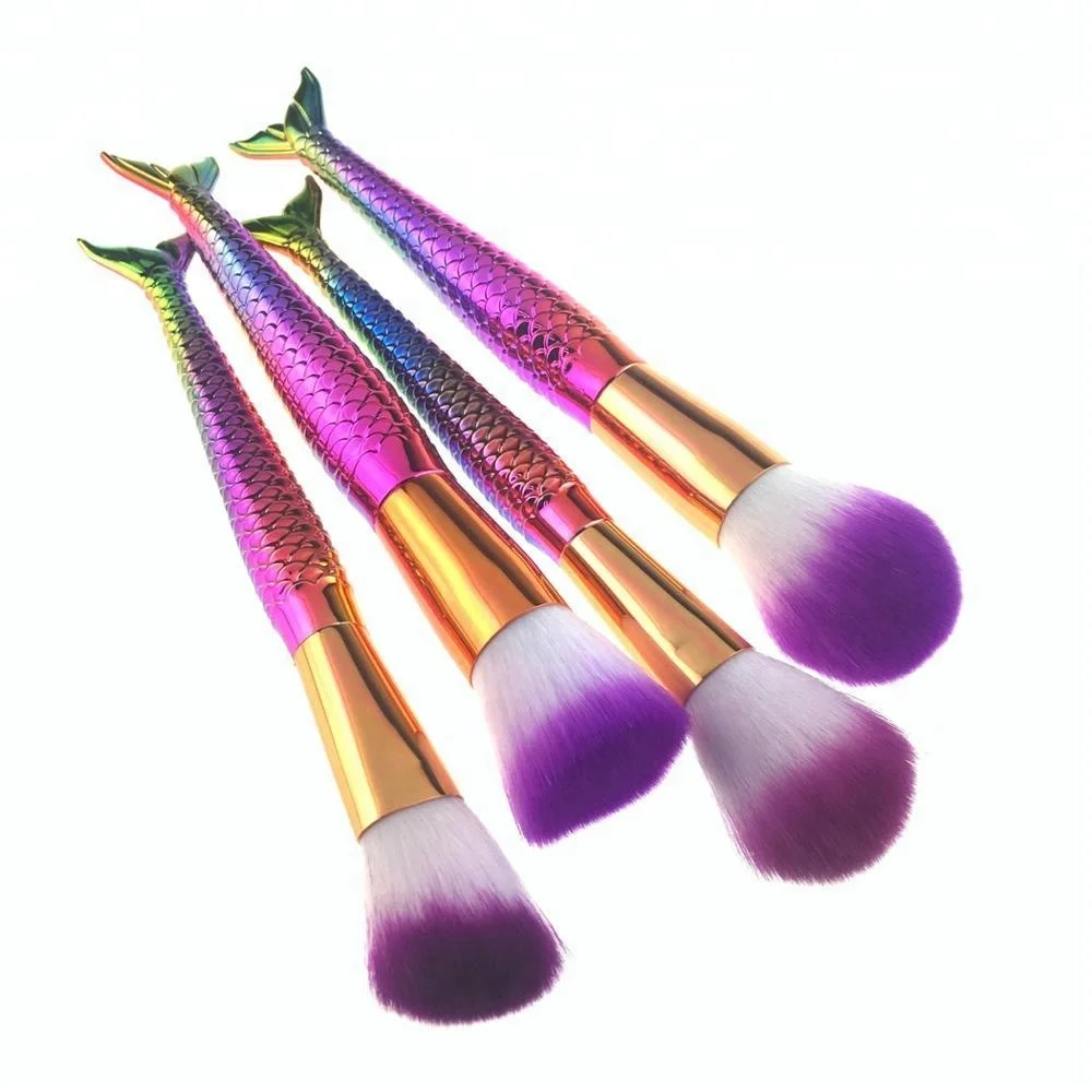 new style free shipping coverseco friendly  lip brush custom label angled 10pcs unbrand sigma rainbow mermaid makeup brush