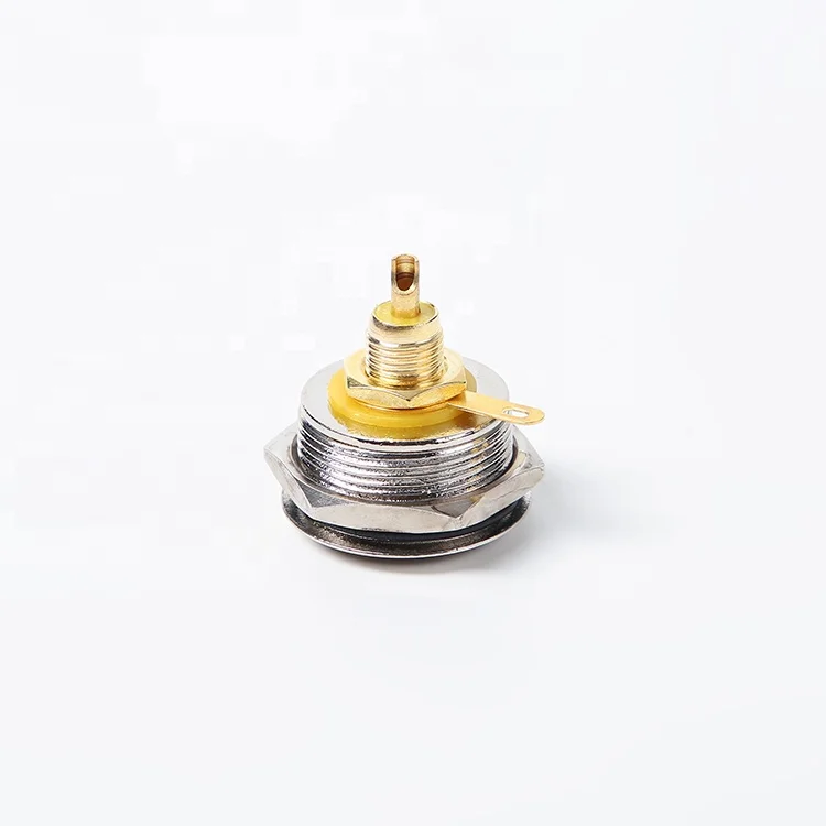 Hot Selling Round RCA audio socket mount copper handle adapter audio av connector