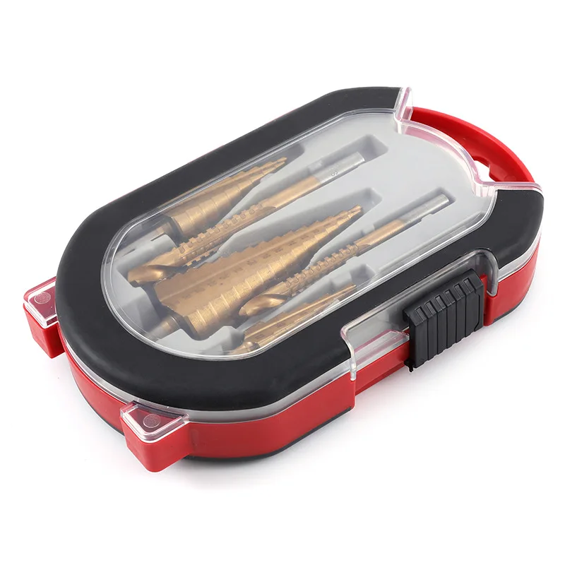 6-Pcs Titanium-Plated Cone Drill Bit countersink and Serrated Drill Bits Woodworking Tools for Hole Opener Professional Set