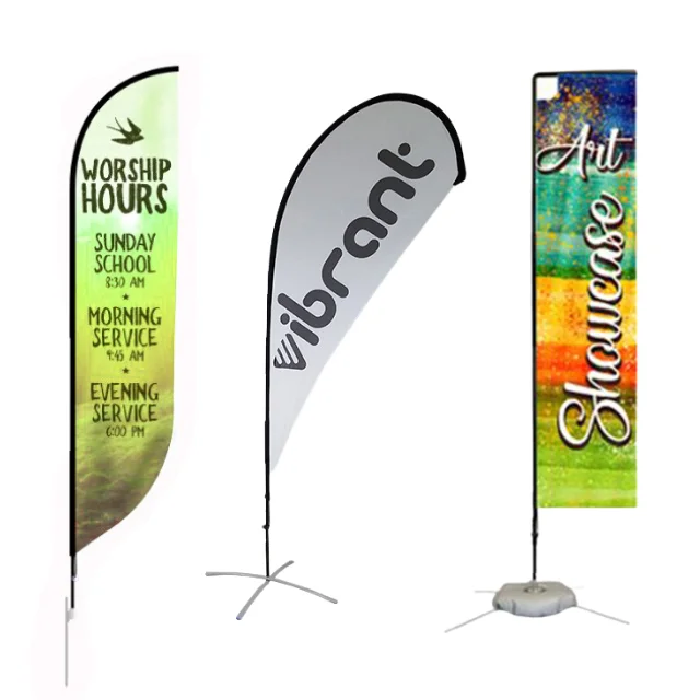 Advertising Custom Flying Banners bali bow sail swooper Teardrop Flag Feather Flag Banners Beach Flags