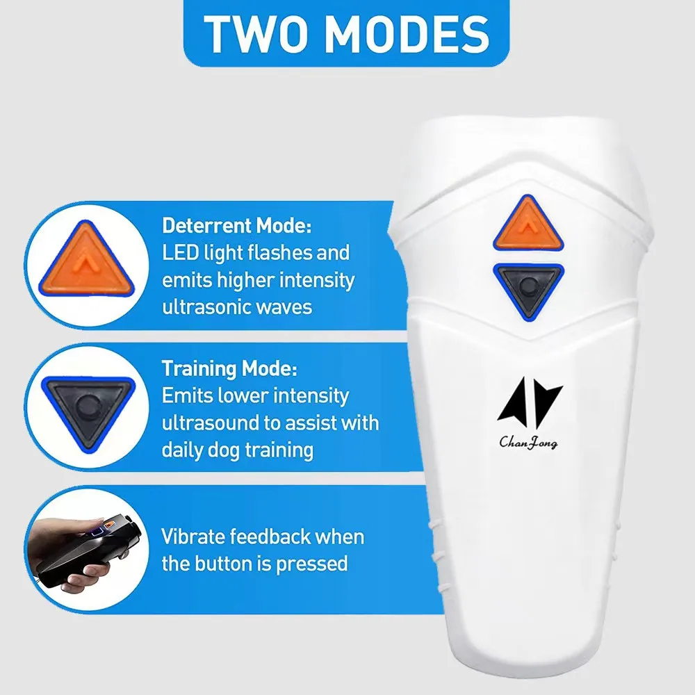 New ultrasonic dog repeater Non-barking device Double probe high-power expeller explosive handheld dog training device