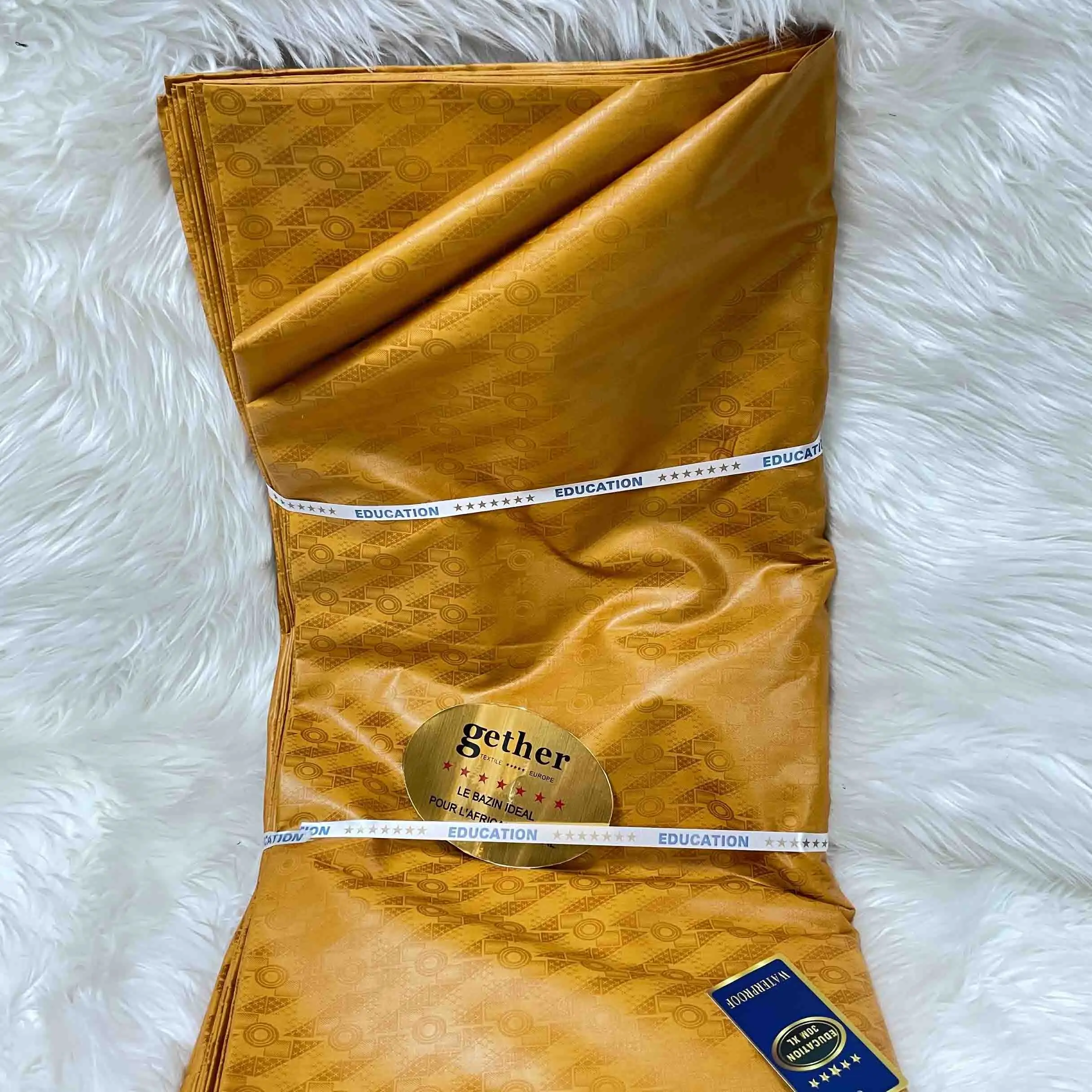  High Quality waterproof Guinea Brocade Bazin Riche 10meter /pc Senegal Garment Tissu Traditional