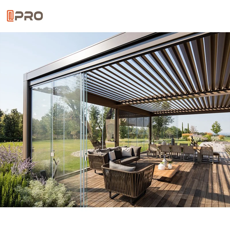 New design commercial Adjustable Aluminum Patio Pergola Louver Roofs for House Garden aluminum door gazebo pergola canopy 3x3