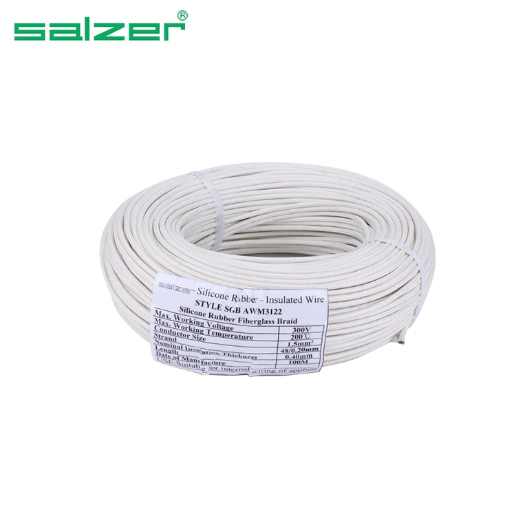SALZER бренд AWM3122 и SGB высокотемпературная силиконовая резина Стекловолоконная проволока