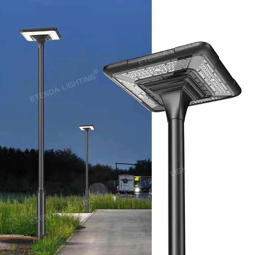 Outdoor Path Lighting Waterproof Ip67 300w 200w 100w Solar Lamps All In One Led Solar Pillar Light