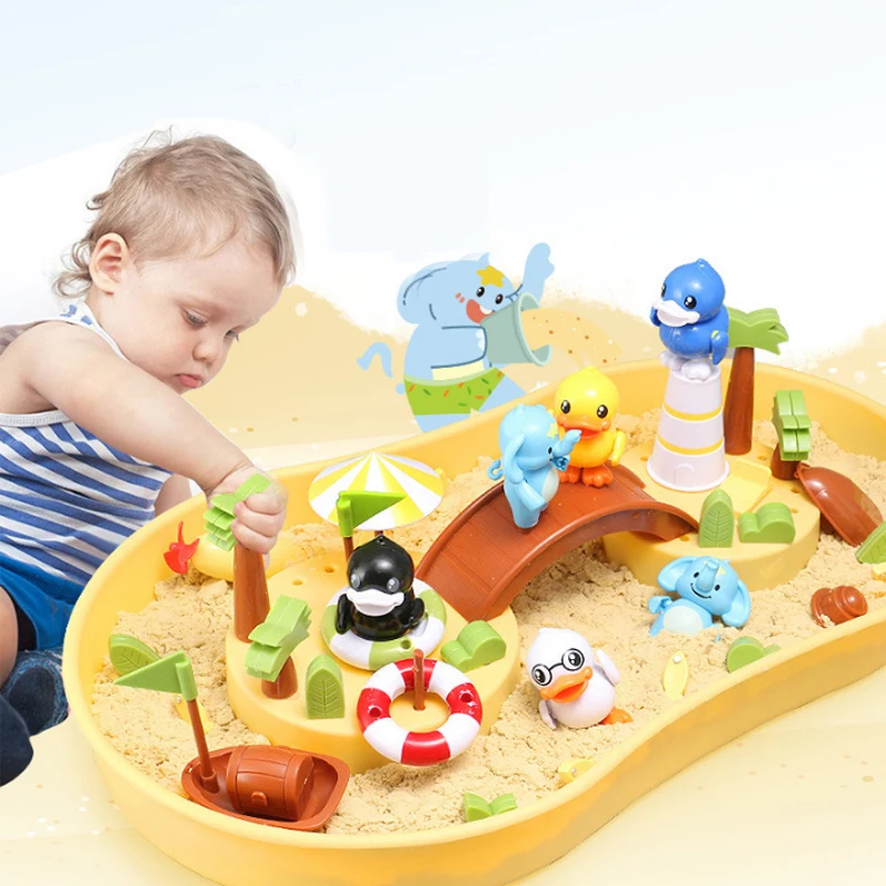 Электрическая игрушка «сделай сам» магнитный Набор для ванной с водным песком детская рыбалки