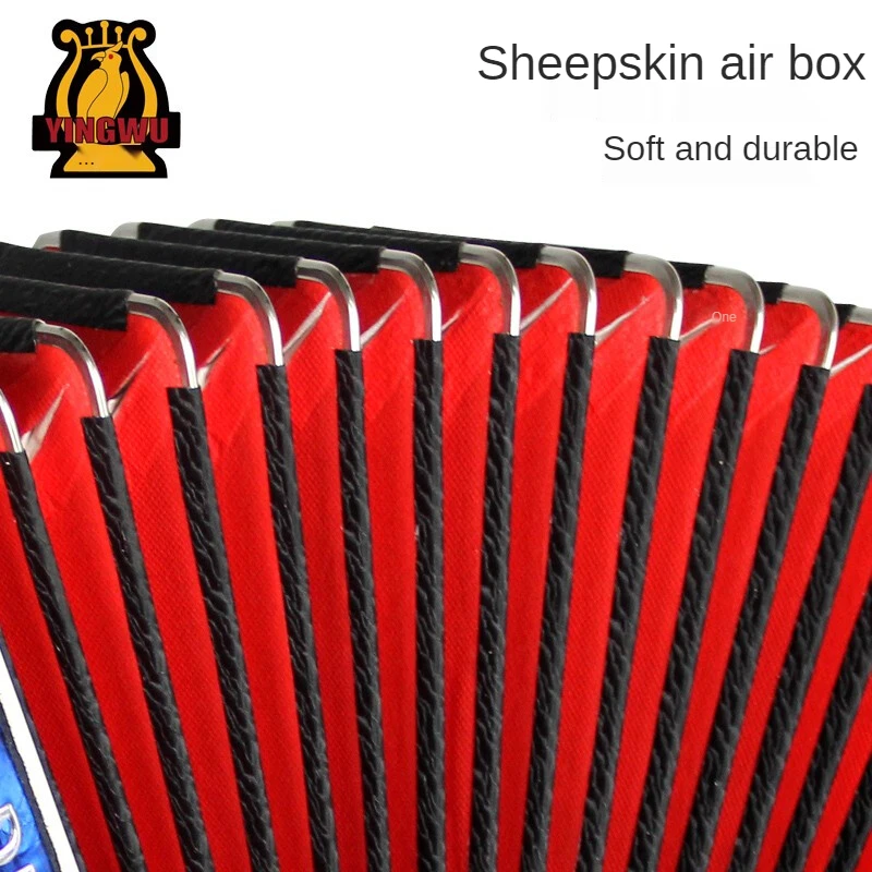 Parrot brand YW-870 accordion 37-key 80BS three-row spring adult test instrument manufacturer direct Best selling accordion