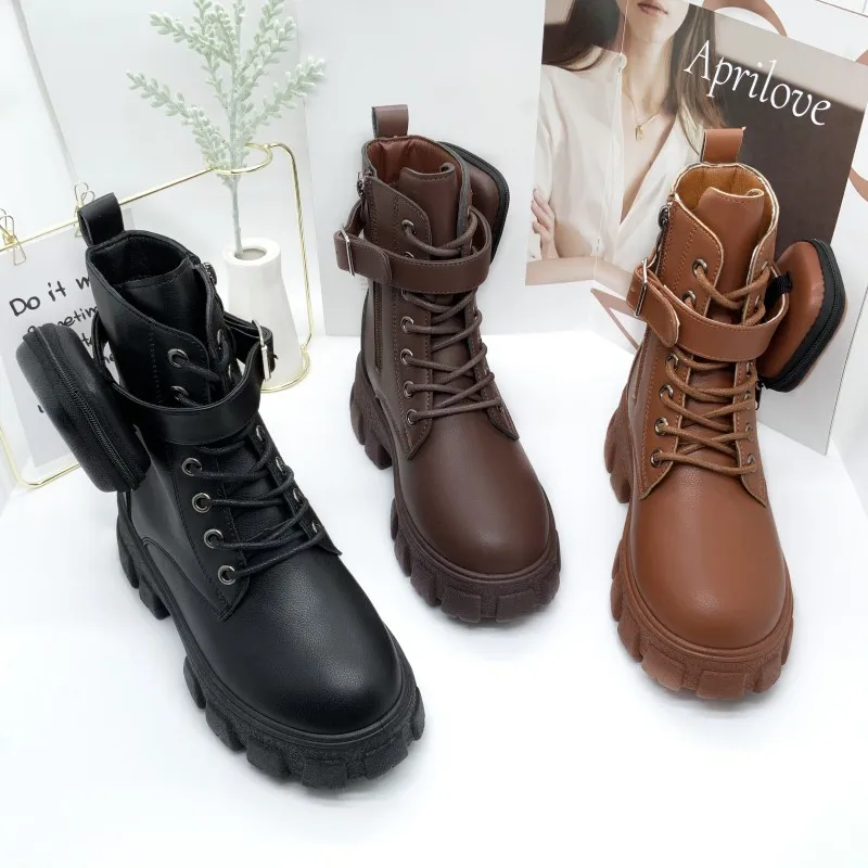 Most Popular Design Martin Boots Add PU High Top Women Fashion Shoe Ladies  Casual Boot