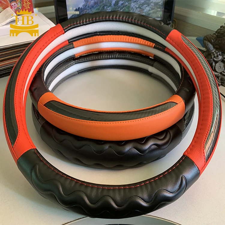 Factory price carbon massage car steering wheel cover