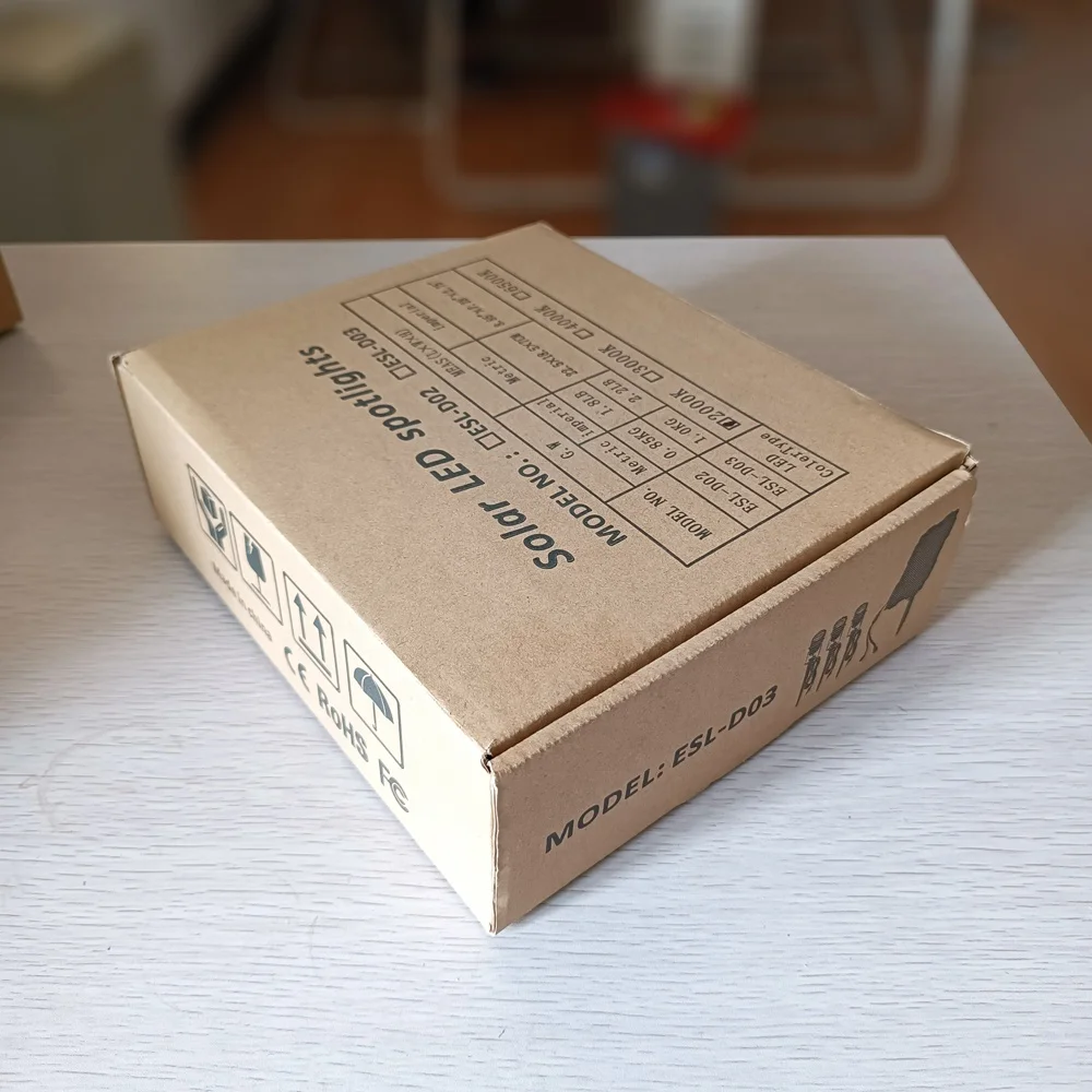 garden lawn 2 spot lights one solar panel LED solar lamps outdoor