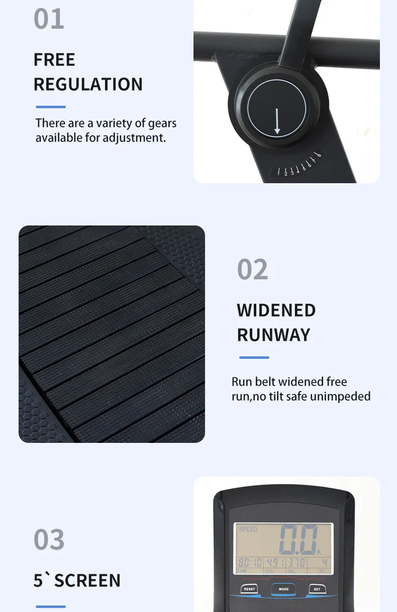 Air runner treadmill mechanical manual curved treadmill running machine  curved non motorized