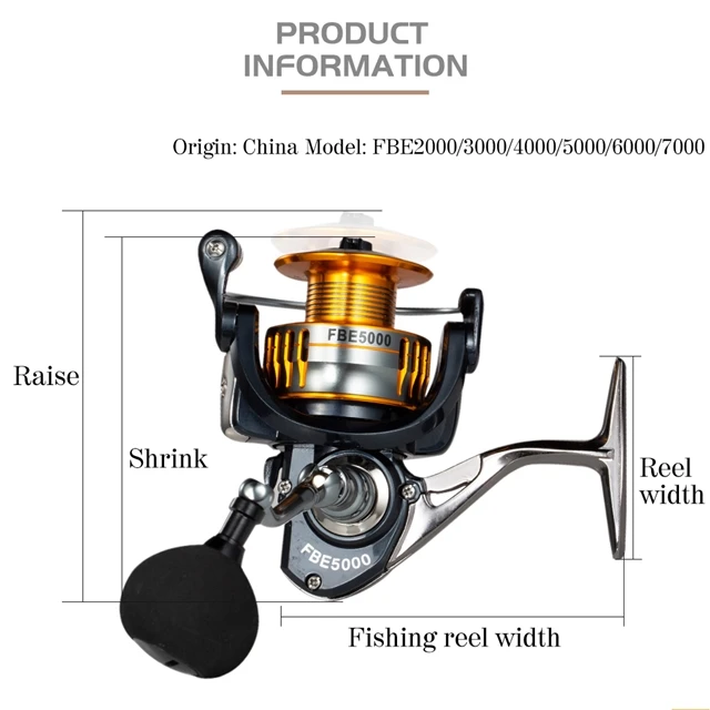 Рыболовная катушка JETSHARK из алюминиевого сплава, максимальная нагрузка 15 кг, серия 1000-6000, спиннинговая катушка из нержавеющей стали 9 шарикоподшипников, катушка для морской воды