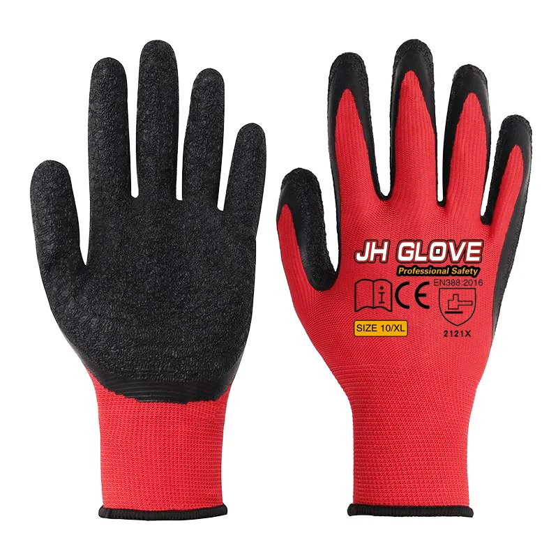 Industrial Crinkle Rubber Labor En388 Garden Gloves & Protective Gear Household Construction Latex Safety Work Gloves