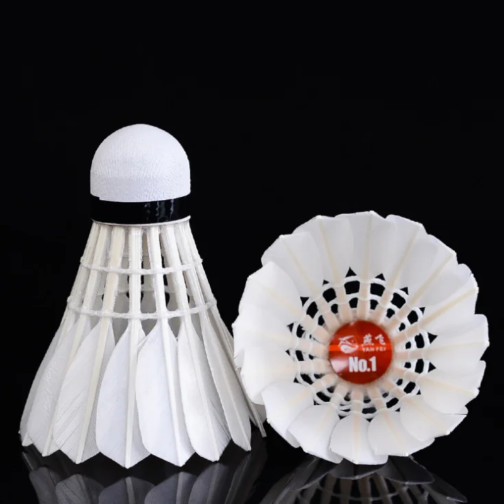 Wholesale customized high quality training competition level duck feather badminton shuttlecock