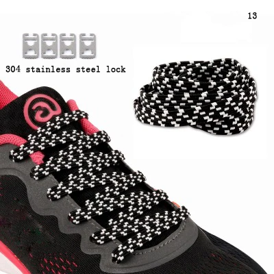 New Casual Elastic Shoe Laces lazy no-tie shoelaces Flat elastic shoelaces