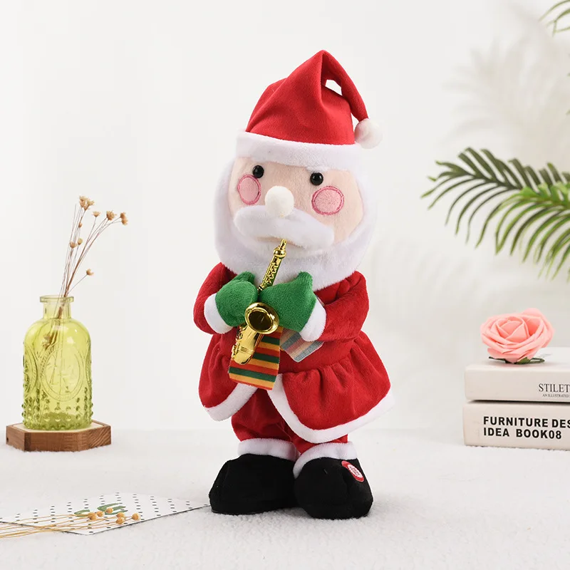 Low price Christmas Gifts Decorations Funny Electric Singing Music Toys Santa Claus Snowman Christmas Dancing Tree Plush Dolls