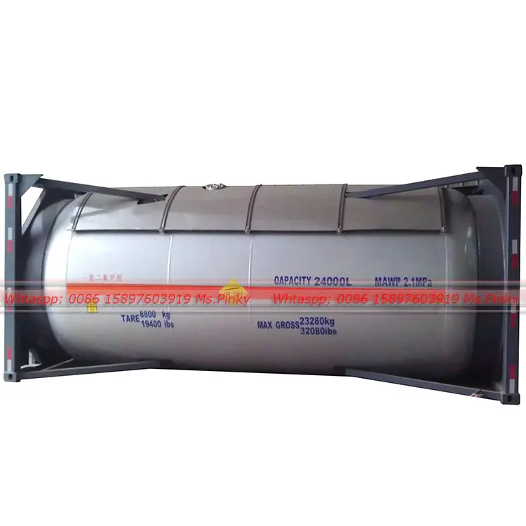 20FT LPG ISO Tank Container UN T75 ASME Standard Liquid Gas Storage Container Whastapp +8615897603919