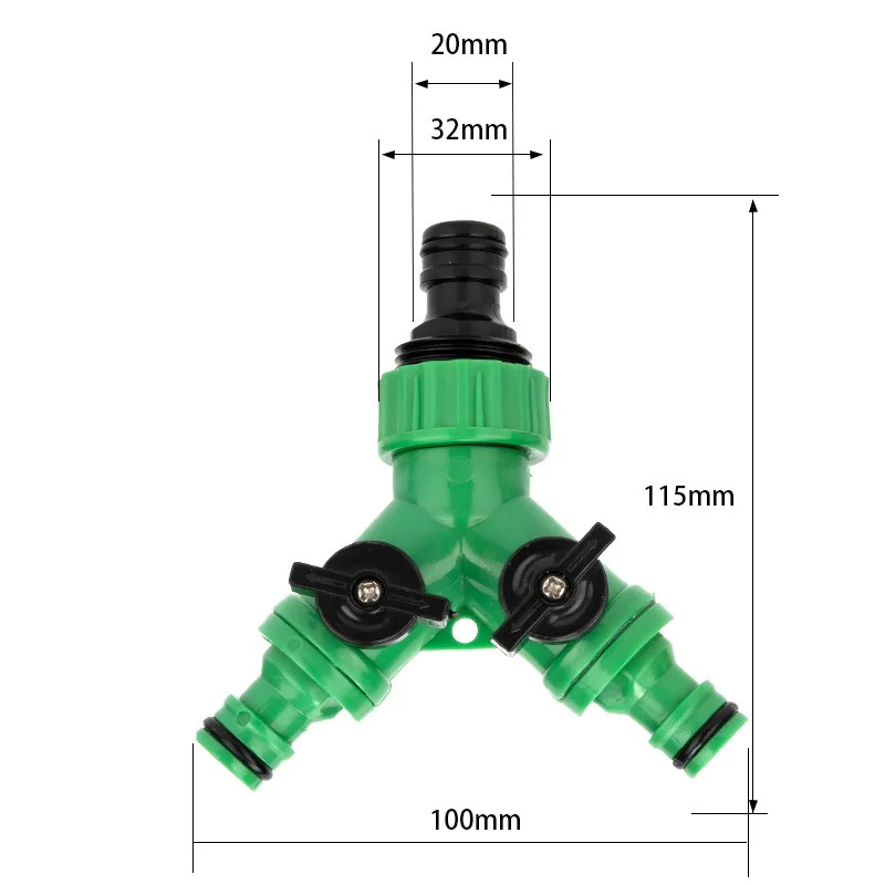 Three Way Y Shape Nipple Quick Connector Plastic Fast Nipple Water Pipe Hose Tap Connection Diversion Joint Accessory Connection