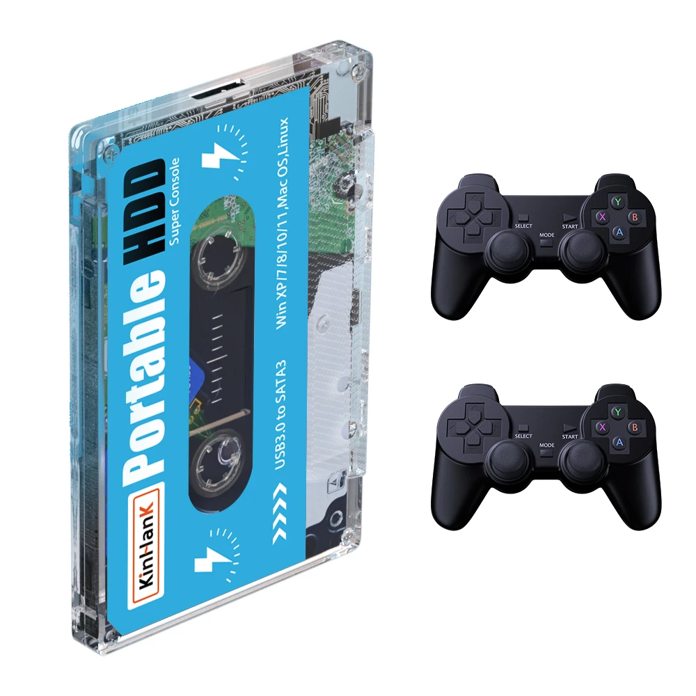 Портативный внешний жесткий диск с 55000 ретро-играми для игровой карты PSP Windows/Mac