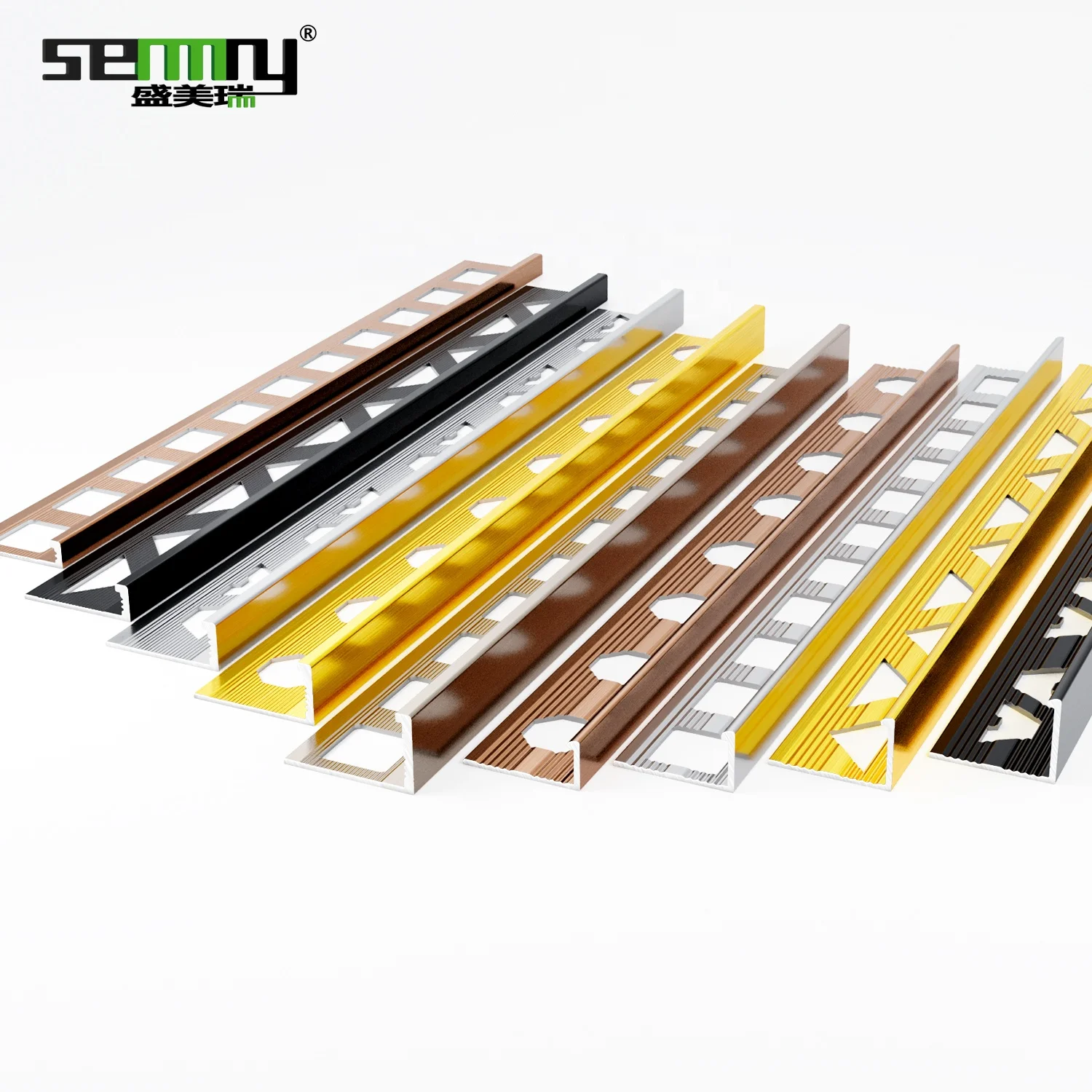 Factory wholesale L shape aluminium tile edge profile for floor and wall edge decoration High quality aluminium tile edging