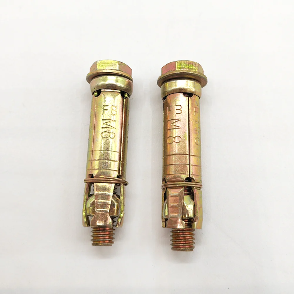 Zinc plating yellow carbon steel 3pcs 4pcs fix anchor bolt/rawl bolt