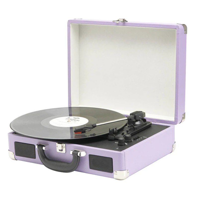USB BT SD card AM FM radio portable turntable player lp player customize