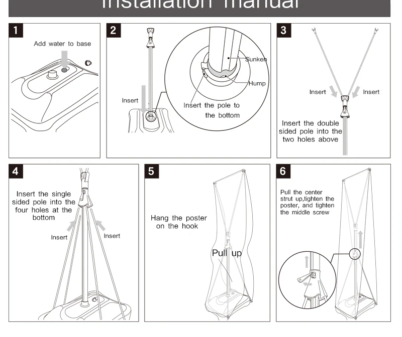 Cheapest Custom Advertising Common Adjustable Portable Outdoor Wholesale Display Stand Banner