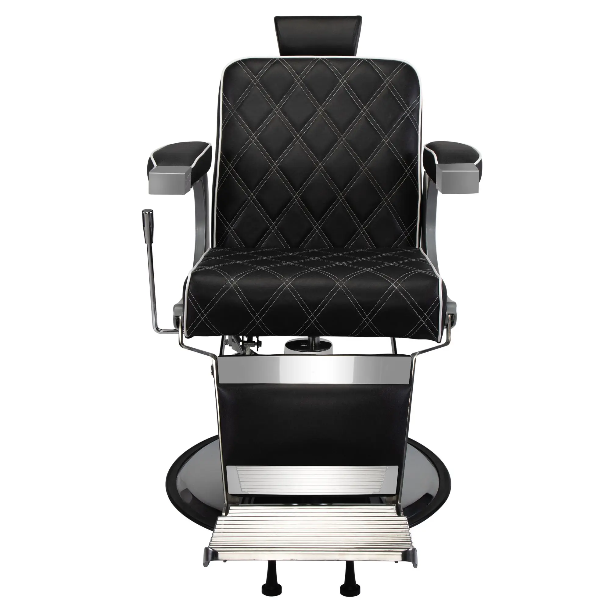 US warehouse Black Diamond Pattern Barber Chair for hair cutting