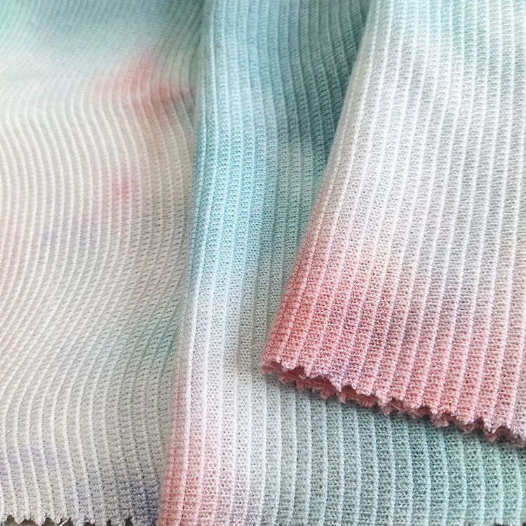 
Tie dyed jacquard fabric 100% rayon knitted fabric for garments outdoor 