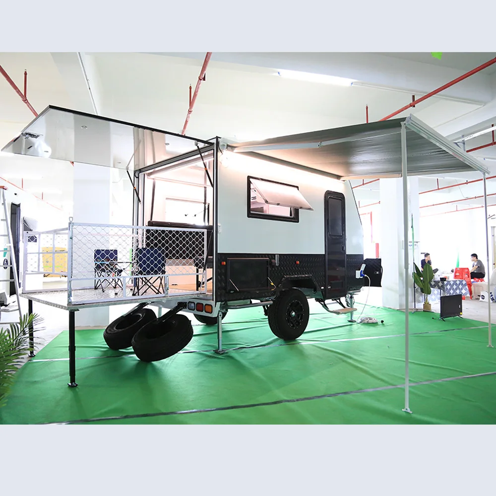 ManleyORV 02 Tiny Small Travel Off Road Trailer Toy Hauler Camper Caravan For motorcycle