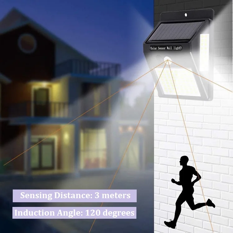 Balcony Courtyard Lighting Outdoor Waterproof Wall Mounted Motion Sensor Solar Street Lamp 6W Solar Energy Led Garden Light