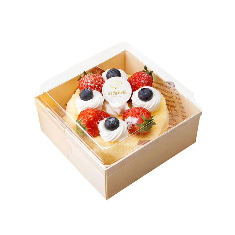  Biodegradable Wooden Bread Pastry Takeaway Rectangle Birthday Food Packaging Manufacturer Custom Wood Cake