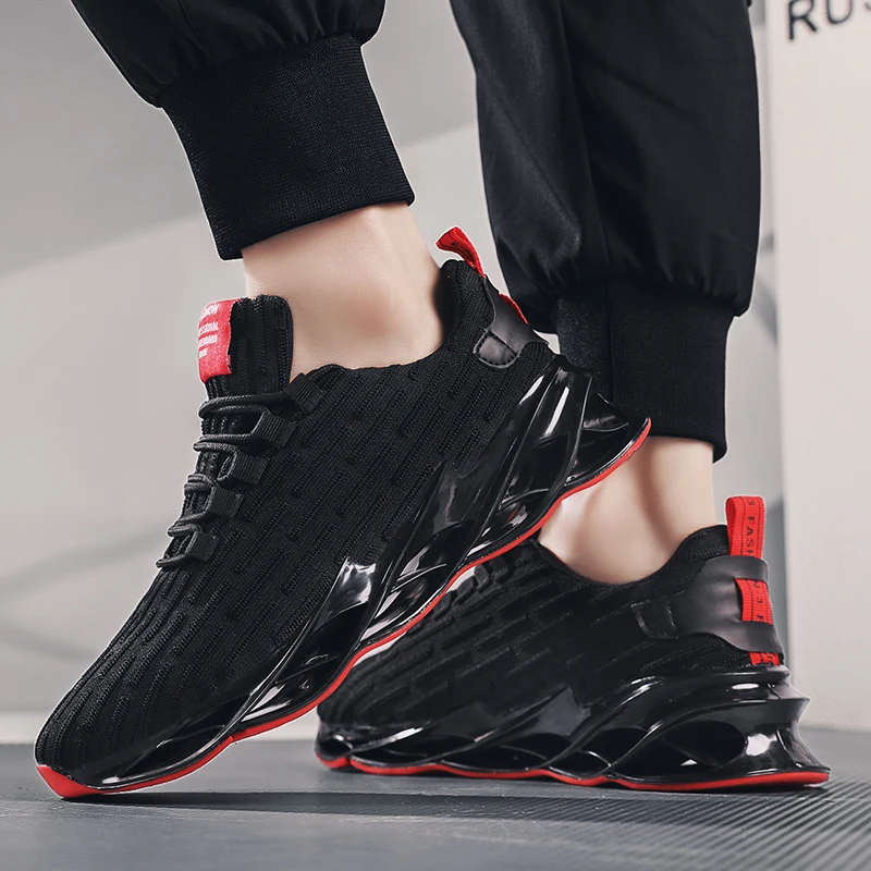 
HN6138 Light Weight Breathable Knit Mesh TPU Custom Training Mens Trainers Shoes Men Sneakers Casual shoes 