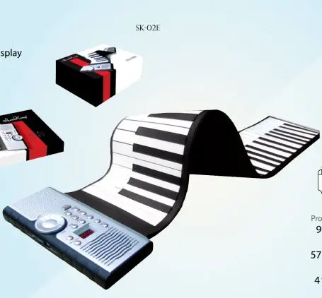 travel digital electric piano 61 keys soft keyboard  Electronic organ Soft Keyboard Piano Silicone Rubber Keyboard