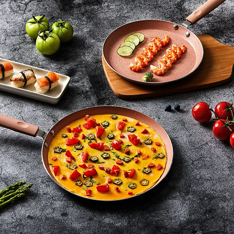 Kitchen Accessories Gadget Nonstick Frying Pan Skillet Swiss Granite Coating Omelette Healthy Stone Cookware PFOA