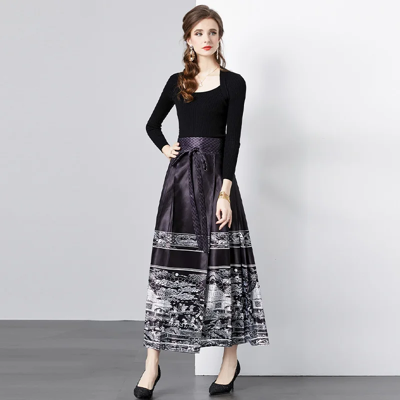 Chinese Traditional dress Horse-face skirt Hanfu Tang Suit Mamian skirt Women Clothing Dress