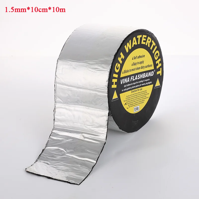 
Factory Direct Sale 1.5mm Thick Asphalt Self-adhesive Tape Waterproof Aluminum Foil Tape 