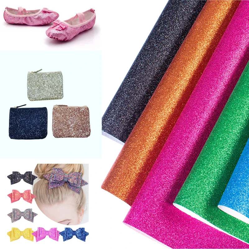 Полиуретановая кожа с блестками для женской детской обуви, сумки, банты для волос, игрушки, обои
