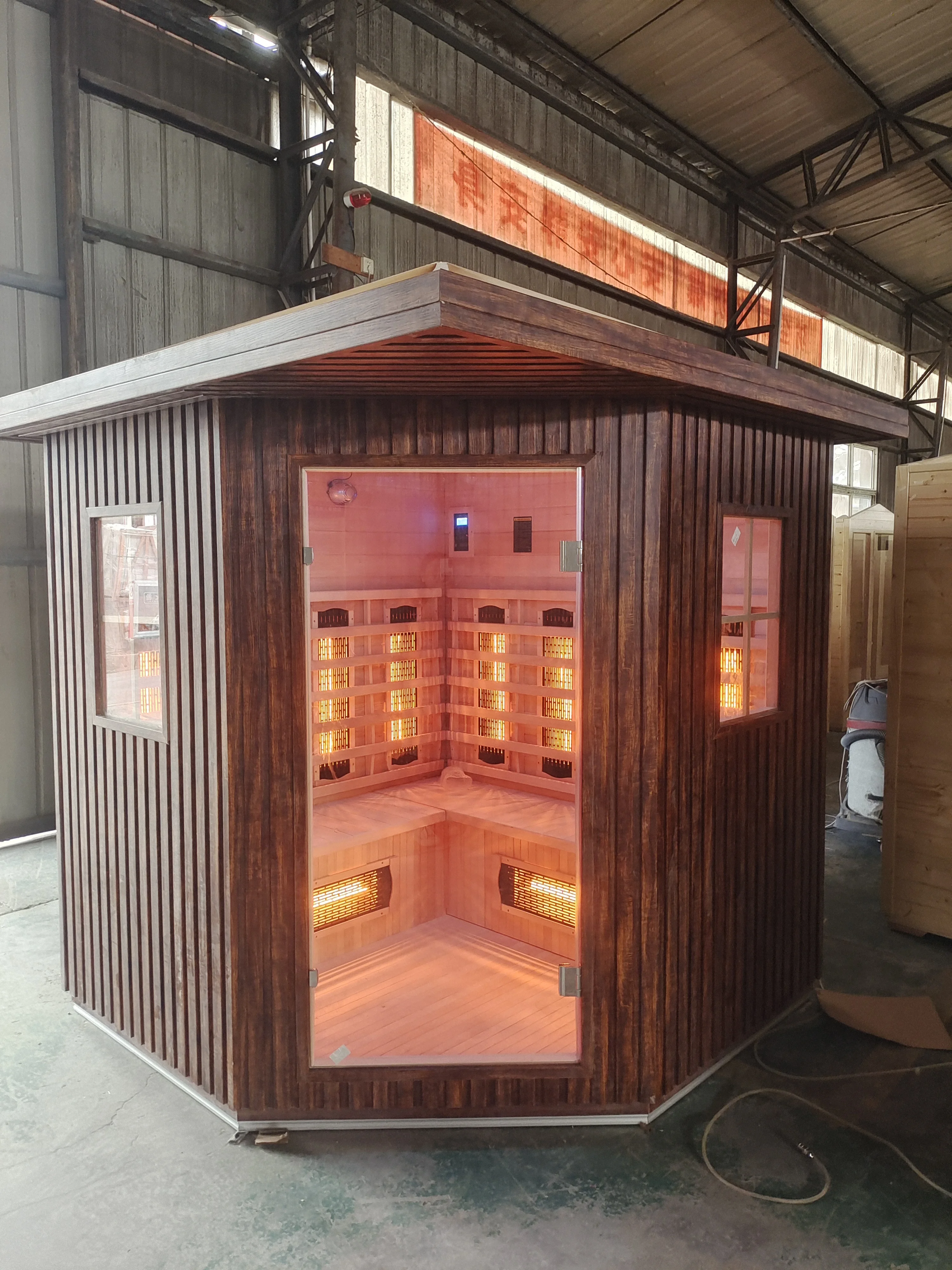 4 person best price outdoor far infrared sauna room with ceramic heater