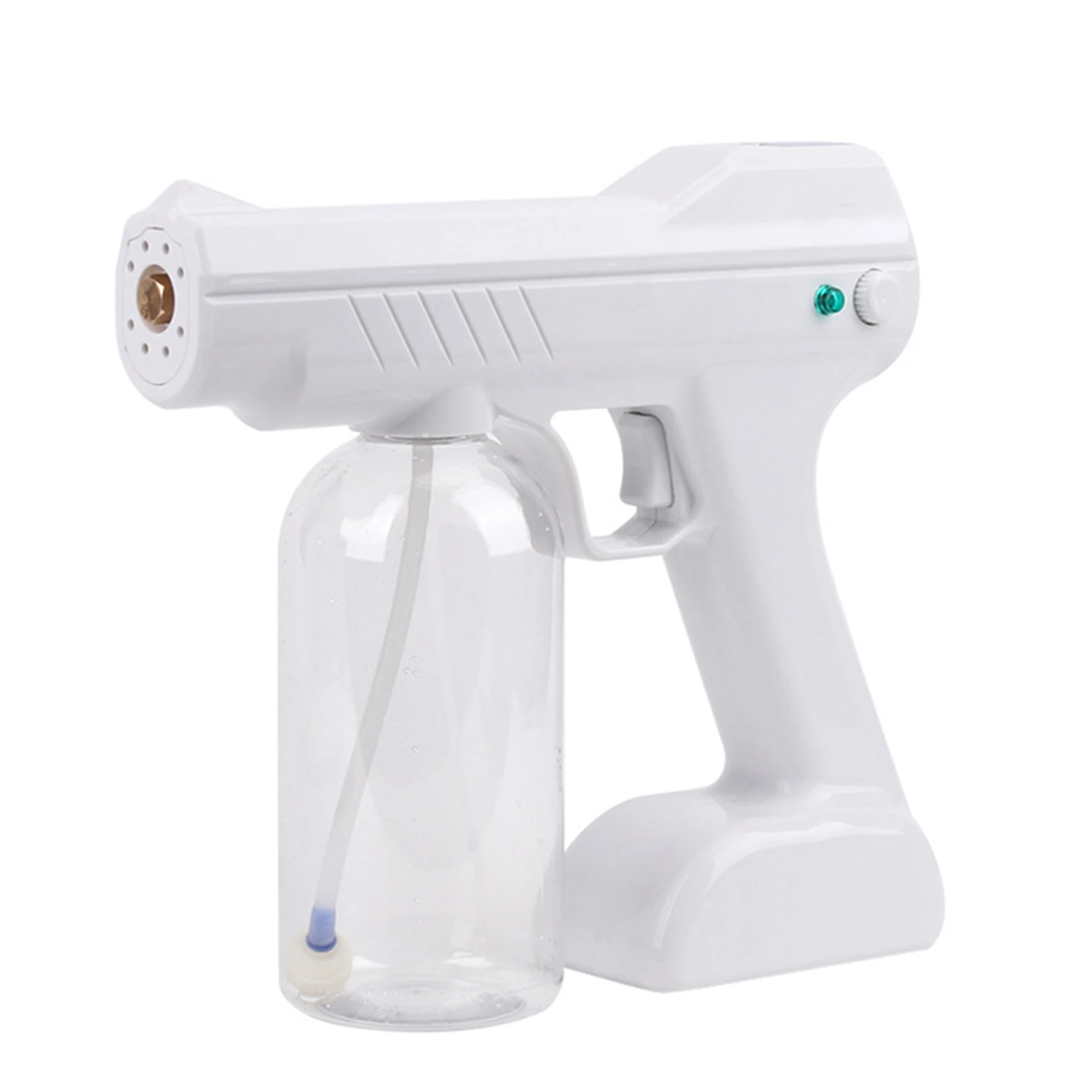 
Atomization Sterilizer Disinfection Smoke Fog Machine Cordless Rechargeable Blue light Ray Nano Micro Steam Spray Gun 