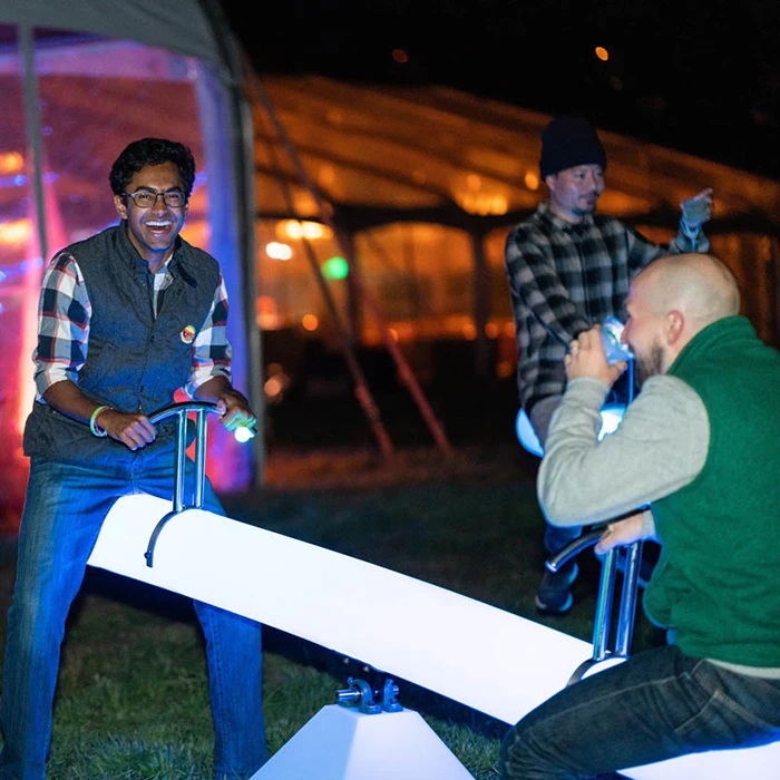 Funny park teetertotter Waterproof LED party Illuminated light up seesaw