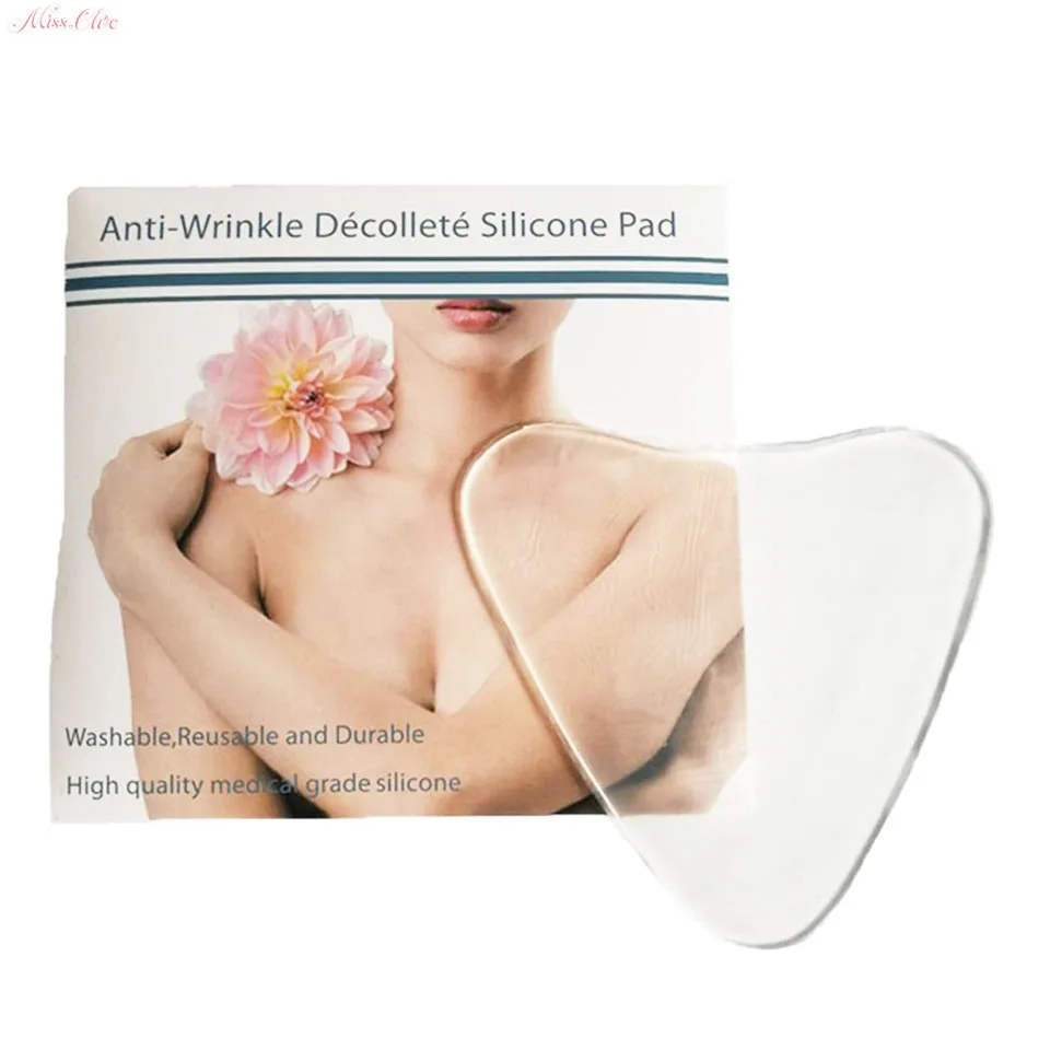
High quality T Triangle Heart Shape Reusable Adhesive silicone Chest Wrinkle Pads Anti Wrinkle Prevent and Eliminate Wrinkles 