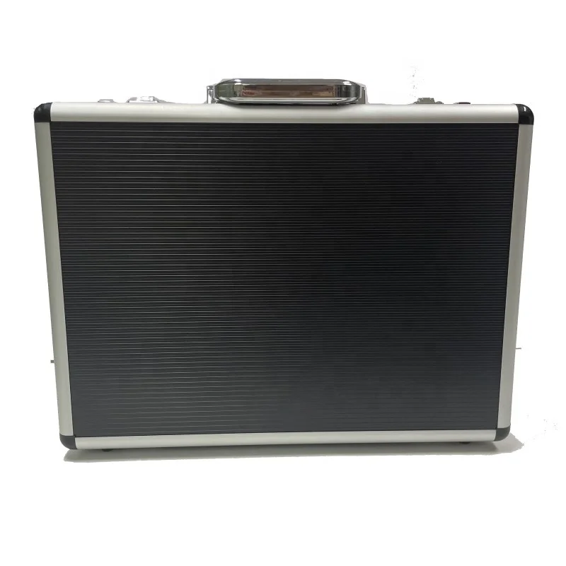 Hot Sell Aluminum Briefcase With Compartment Aluminum Carry Case Hard Laptop Briefcase Dual Combination Locks for Men and Women