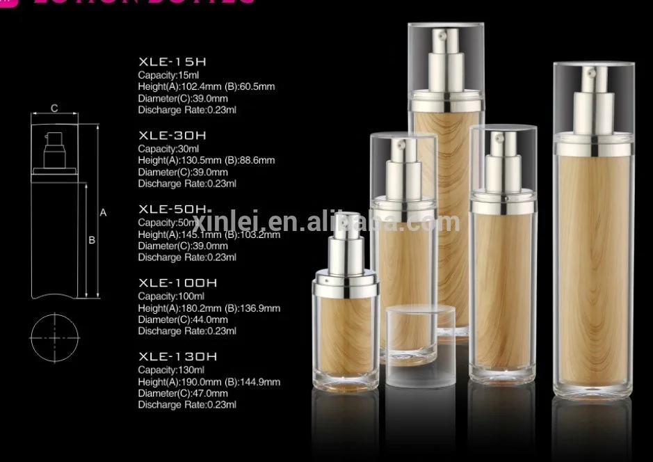 
Luxury wood cosmetic cosmetics containers and packaging plastic spray bottle 