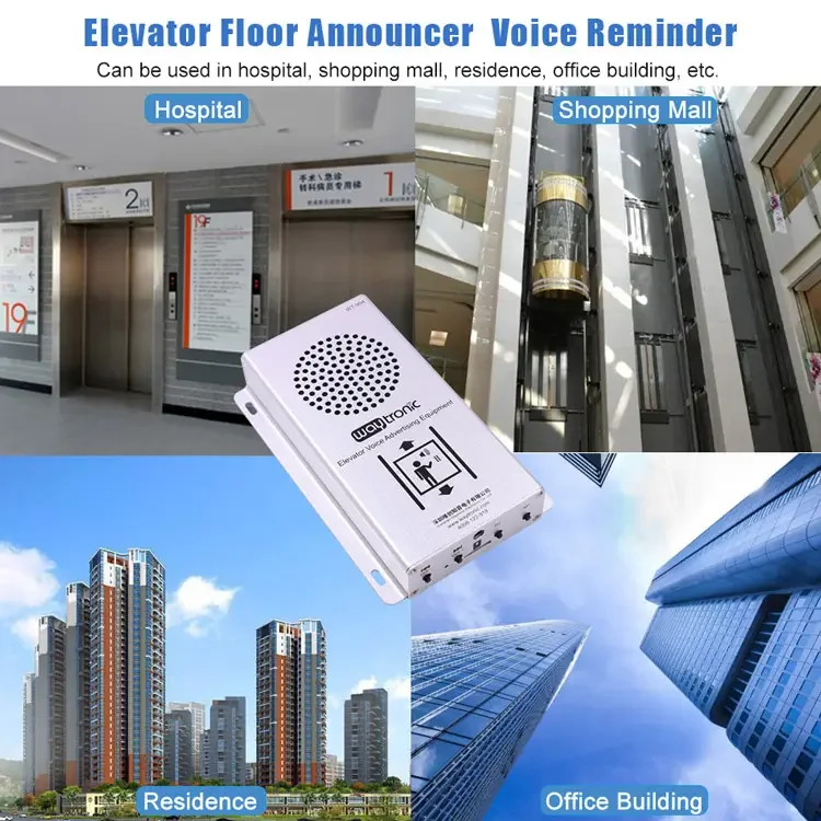 Elevator MP3 Voice Floor Announcer with Hall Sensor Detection Lift Floor Player with Voice Announcer for Elevator Upgrade