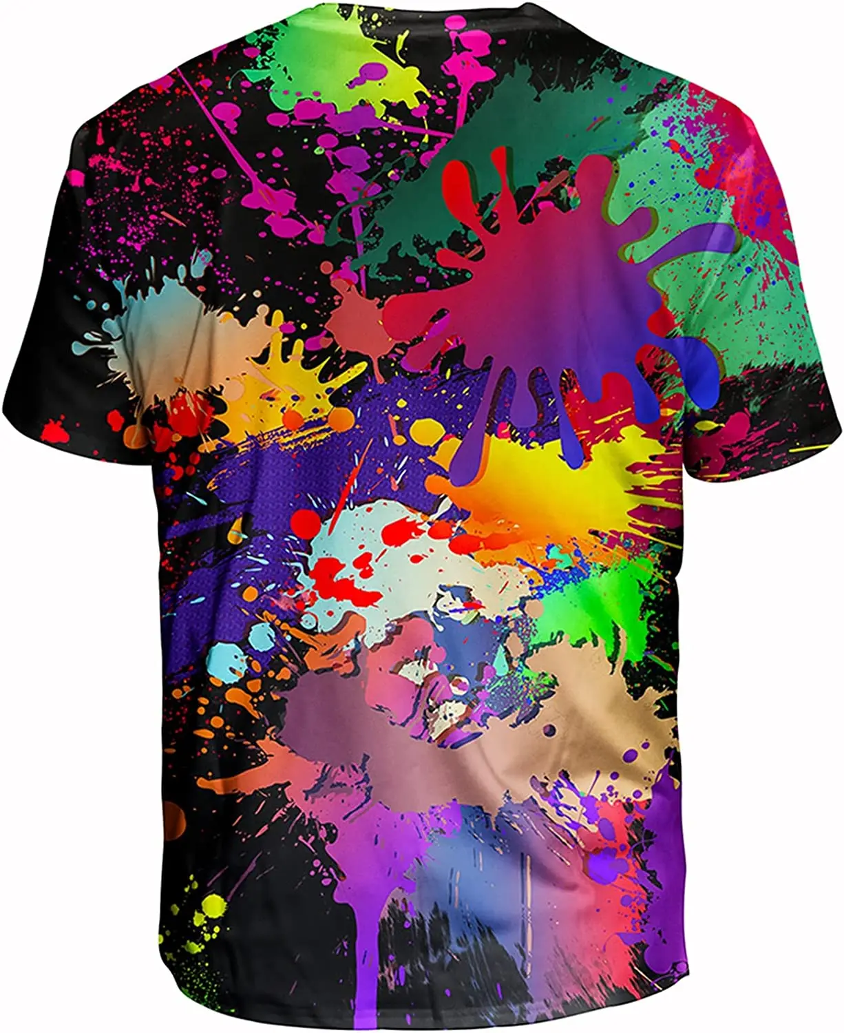 Fitspi Unisex 3D Graphic T-Shirt Colorful Design Short Sleeve Crewneck Digital Tee T-Shirt For Young