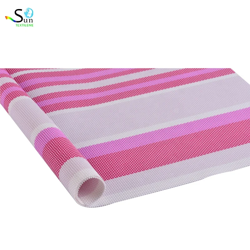 Wholesale custom made waterproof lightweight pvc mesh fabric outdoor funrotire fabric for placemat