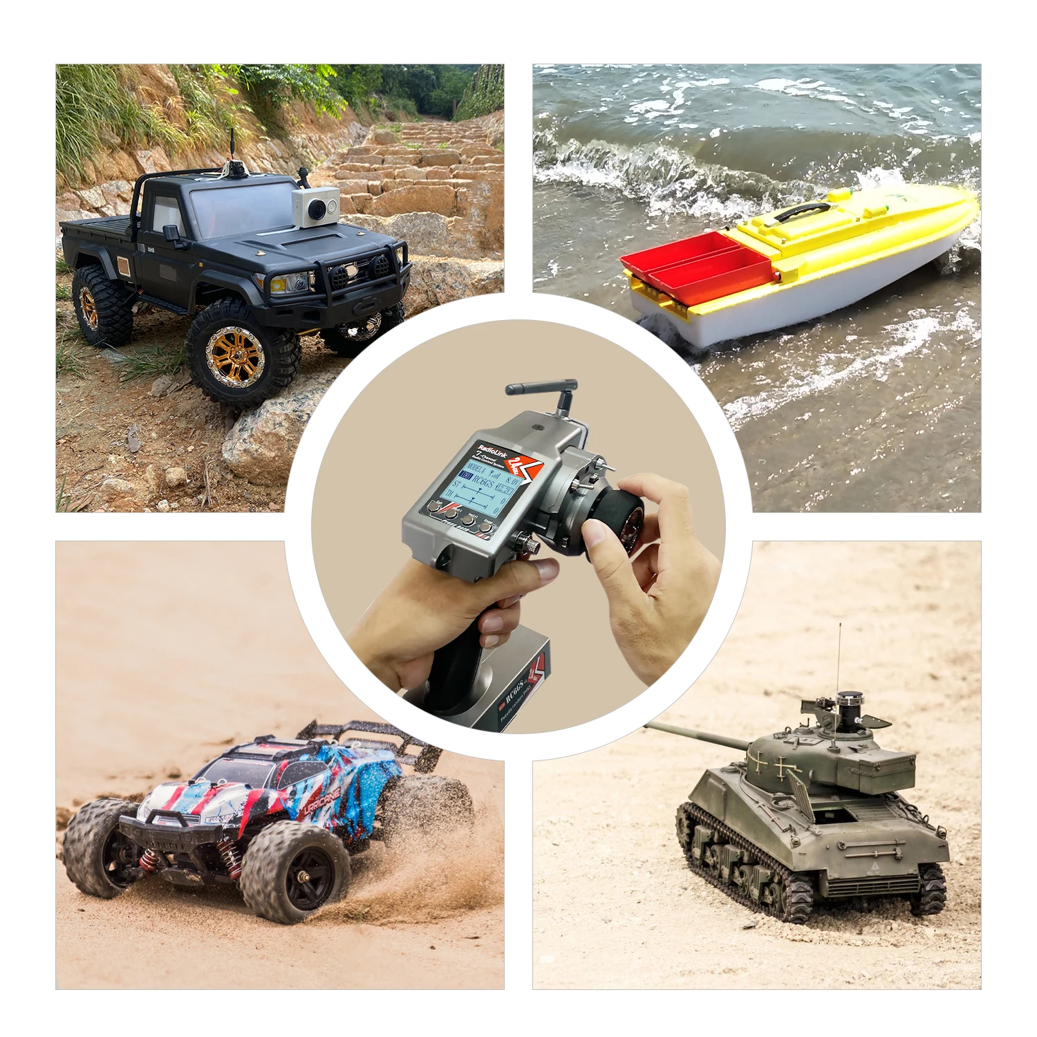 Радиопередатчик Radiolink RC6GS V3 2 4 ГГц 7 каналов с приемником R7FG Гироскопическая Телеметрия для радиоуправляемого